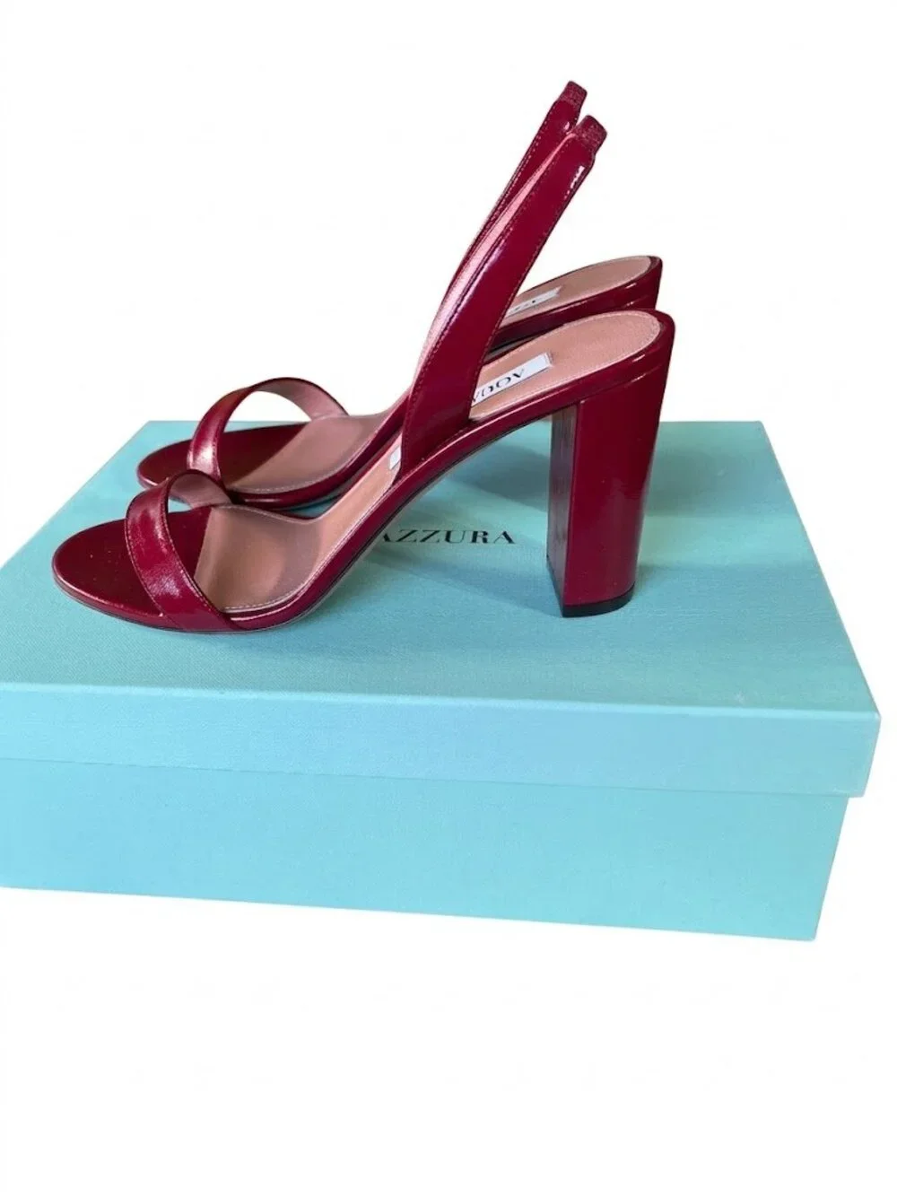 Aquazzura  So Nude 85mm Block Sandal 38.5/8.5 NIB